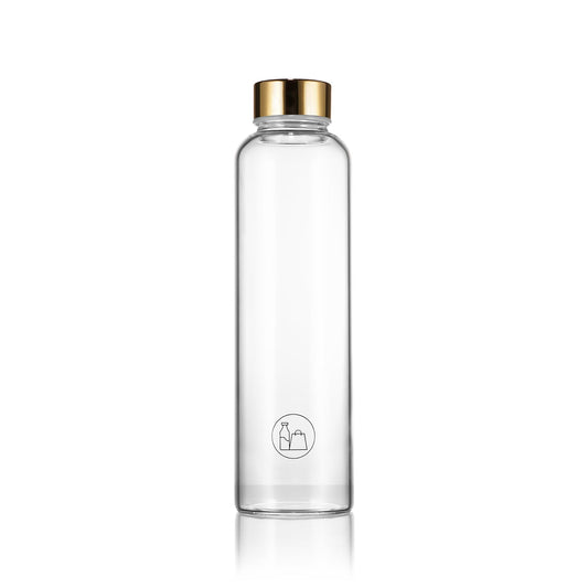 Glas Trinkflasche transparent